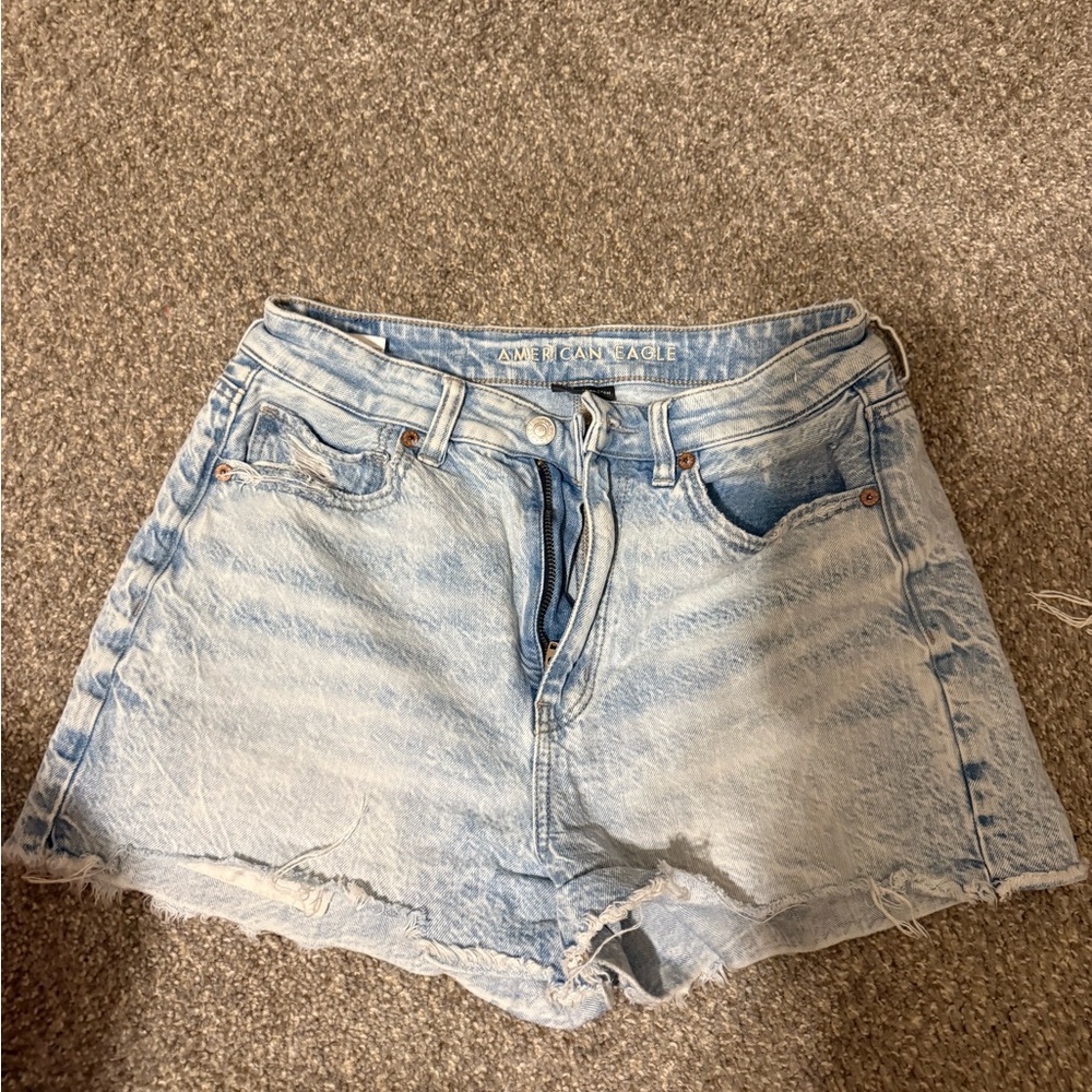 American Eagle Outfitters Women's Faded Blue Jean Shorts